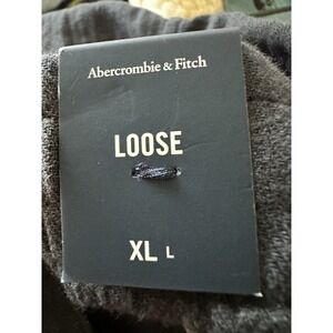 NWT Abercrombie & Fitch XL Loose Linen Blend Elastic Waist Blue Comfy Pants